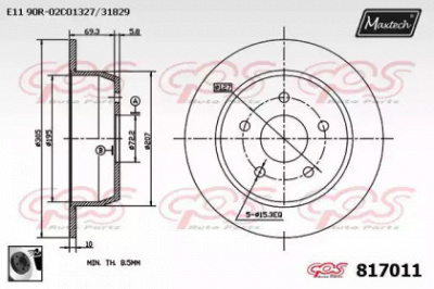 MAXTECH 8170110060 -  Тормозной диск