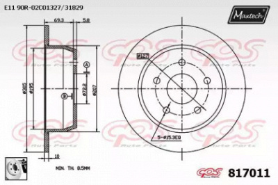 MAXTECH 8170110080 -  Тормозной диск