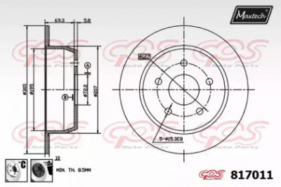 MAXTECH 8170116060 -  Тормозной диск
