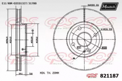 MAXTECH 8211870000 -  Тормозной диск