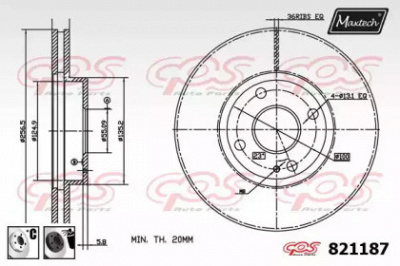 MAXTECH 8211876060 -  Тормозной диск