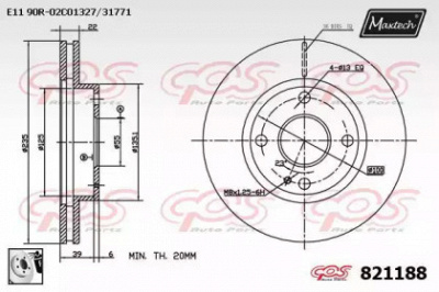MAXTECH 8211880080 -  Тормозной диск