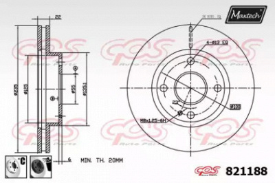 MAXTECH 8211886060 -  Тормозной диск