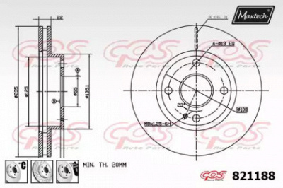 MAXTECH 8211886980 -  Тормозной диск