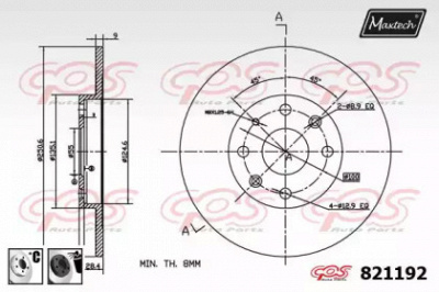 MAXTECH 8211926060 -  Тормозной диск
