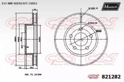 MAXTECH 8212820000 -  Тормозной диск