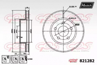 MAXTECH 8212826880 -  Тормозной диск