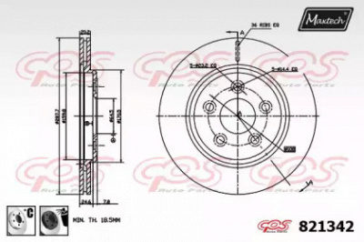 MAXTECH 8213426060 -  Тормозной диск