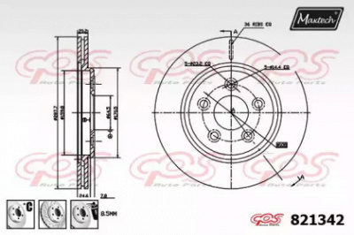 MAXTECH 8213426880 -  Тормозной диск