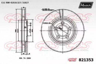 MAXTECH 8213530000 -  Тормозной диск