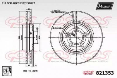 MAXTECH 8213530080 -  Тормозной диск