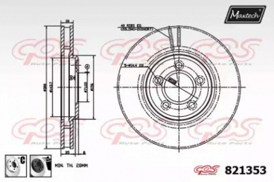 MAXTECH 8213536060 -  Тормозной диск