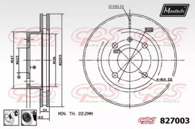 MAXTECH 8270036060 -  Тормозной диск