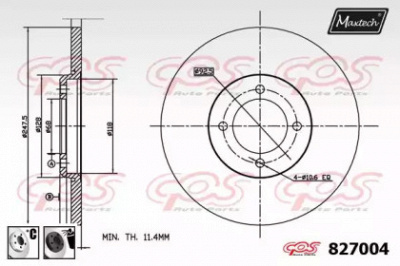 MAXTECH 8270046060 -  Тормозной диск