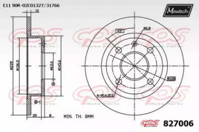 MAXTECH 8270060000 -  Тормозной диск