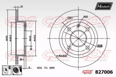 MAXTECH 8270066060 -  Тормозной диск