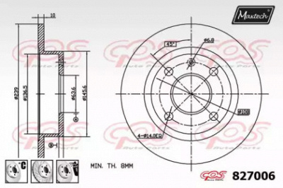 MAXTECH 8270066980 -  Тормозной диск