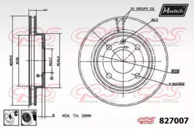 MAXTECH 8270076060 -  Тормозной диск