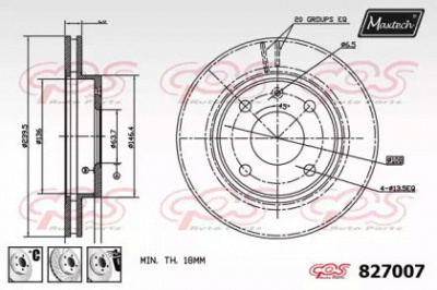 MAXTECH 8270076980 -  Тормозной диск