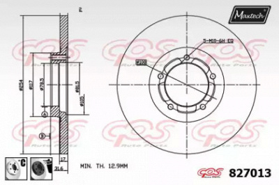 MAXTECH 8270136060 -  Тормозной диск