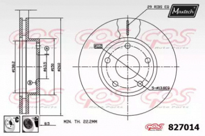 MAXTECH 8270146060 -  Тормозной диск