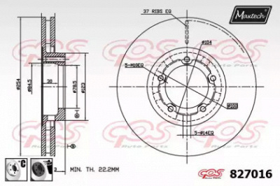 MAXTECH 8270166060 -  Тормозной диск