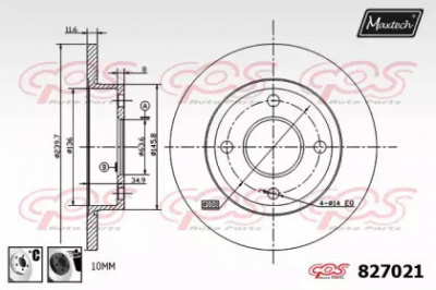 MAXTECH 8270216060 -  Тормозной диск