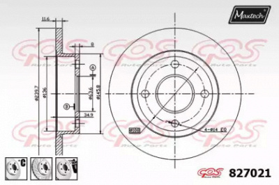 MAXTECH 8270216980 -  Тормозной диск