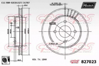 MAXTECH 8270230060 -  Тормозной диск