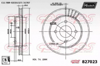 MAXTECH 8270230080 -  Тормозной диск