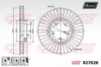 MAXTECH 8270266980 -  Тормозной диск