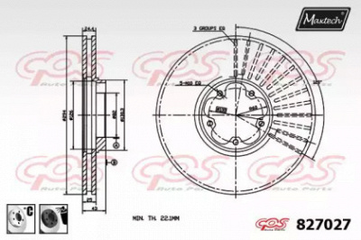 MAXTECH 8270276060 -  Тормозной диск