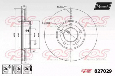 MAXTECH 8270296880 -  Тормозной диск