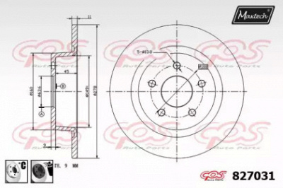 MAXTECH 8270316060 -  Тормозной диск