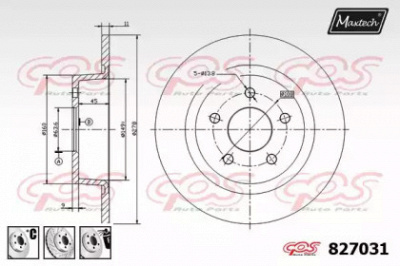 MAXTECH 8270316880 -  Тормозной диск