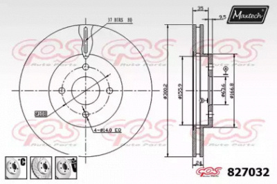 MAXTECH 8270326880 -  Тормозной диск
