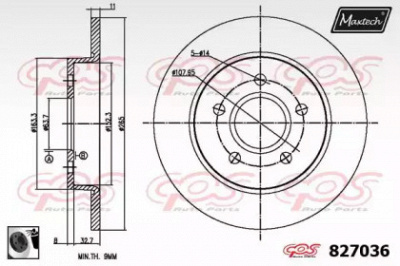 MAXTECH 8270360060 -  Тормозной диск