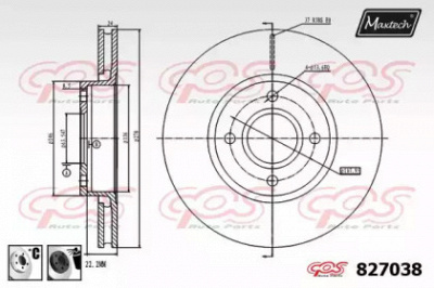 MAXTECH 8270386060 -  Тормозной диск
