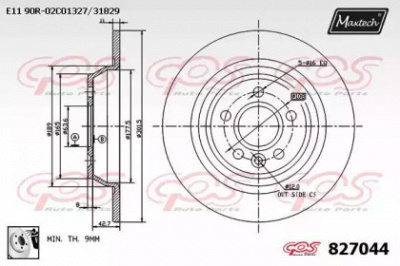 MAXTECH 8270440080 -  Тормозной диск