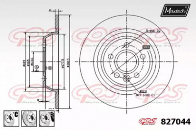 MAXTECH 8270446880 -  Тормозной диск