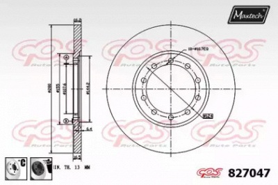 MAXTECH 8270476060 -  Тормозной диск