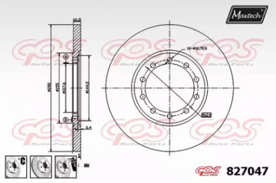 MAXTECH 8270476880 -  Тормозной диск