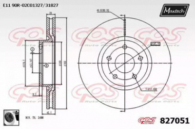 MAXTECH 8270510060 -  Тормозной диск