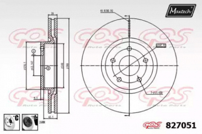 MAXTECH 8270516060 -  Тормозной диск