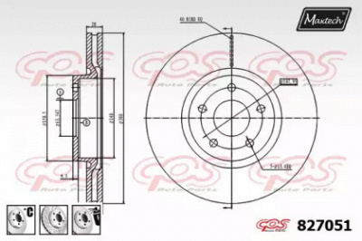 MAXTECH 8270516880 -  Тормозной диск
