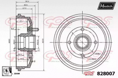 MAXTECH 8280070080 -  Тормозной барабан