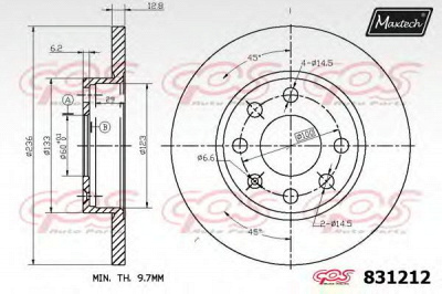 MAXTECH 8312126880 -  Тормозной диск