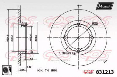MAXTECH 8312130060 -  Тормозной диск