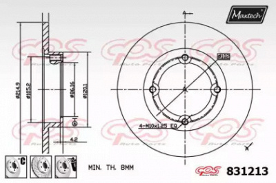 MAXTECH 8312136980 -  Тормозной диск