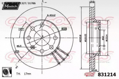 MAXTECH 8312140060 -  Тормозной диск